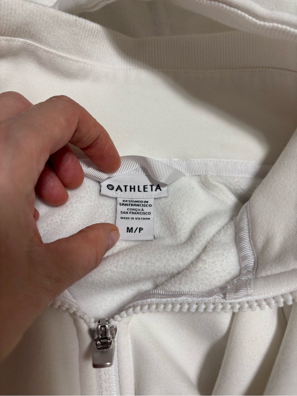 Athleta Cream Full-Zip Hooded Pullover Jacket - Women's - Picture 3 of 8